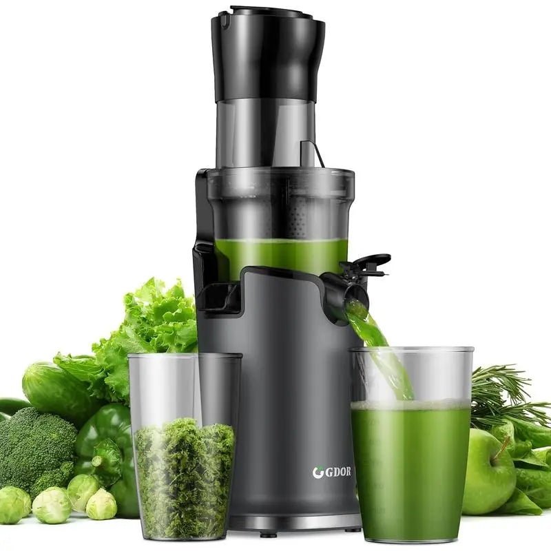 Cold Press Juicer with 3.5 Inch Wide Feed Chute | 150NM Powerful Slow Masticating Juicer for Whole Fruits and Vegetables