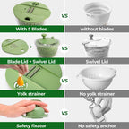 PUKOMC 5-in-1 Large Salad Spinner, with vegetable cutter, colander, bowl, and strainer.